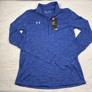 Under Armour Women's Novelty 1/2 Zip Long Sleeve Top UA Tech Fabric Sz Small